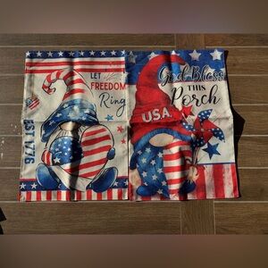 Patriotic Gnome Garden Flags